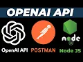 How to Use OpenAI API with Node JS Express REST Endpoint and Postman Tutorial