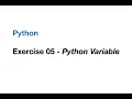 05 python variable