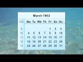 March 1963 Calendar