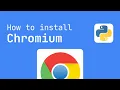 How to install Selenium Chromium in Python 3 10 Tutorial 2022 Edition