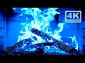 Download Lagu 🔥 BLUE FIRE 4K. Magic Fireplace with Crackling Fire Sounds