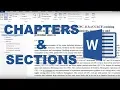 How to make chapters sections and subsections in word
