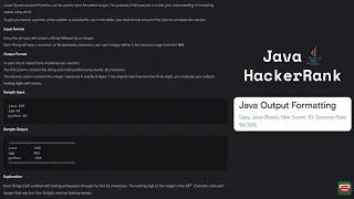 Java HackerRank Java Output Formatting No Talking