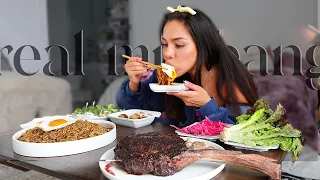 REAL MUKBANG JJAJANGMYEON & EGG, TOMAHAWK STEAK, COSTCO FOODS & ASMR 먹방
