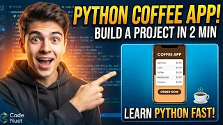 I CREATE COFFEE APP IN 3 MIN USING PYTHON LEARN PYTHON BY BUILDING SIMPLE PROJECTS
