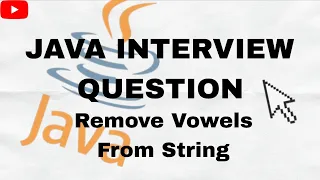 Remove Vowels from String Java Program for Beginners