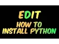 MoviePy Tutorial Installing Python
