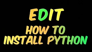 MoviePy Tutorial Installing Python