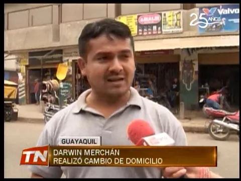 Hasta el 12 de octubre se realiza cambio de domicilio