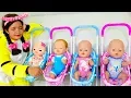 Download Lagu Are you sleeping Brother John, Linda Pretend Play with Baby Dolls #4