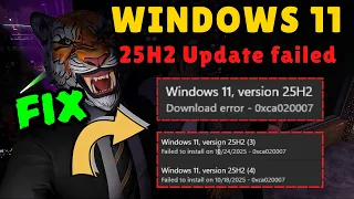 Windows 11 25H2 update failed install error Fix