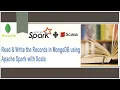 How to read and write the data in MongoDB using Spark with Scala