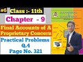 Final Accounts Practical Problems Q 4 Page No 321 Chapter - 9 Class 11th