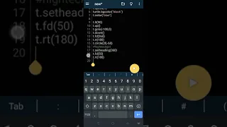 D Letter design using turtle in python programming