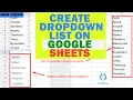 How to Create Dropdown list in Google Sheets 2025 New Method