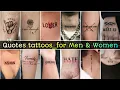 Best Quotes tattoo ideas for Men and Women Script tattoo Quotes tattoo fact tattoo