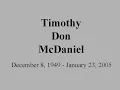 Tim McDaniel Funeral
