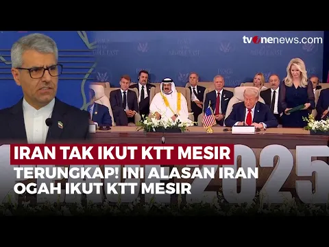 Iran Ogah Hadiri KTT Perdamaian Gaza di Mesir, Apa Alasannya?