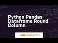 python pandas dataframe round column