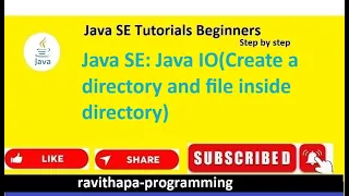 Java SE Java IO Create directory and file inside the directory