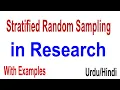 Stratified Random Sampling Example of Stratified Random Sampling Research Methods