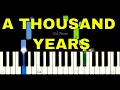 Download Lagu A Thousand Years  EASY Piano Tutorial