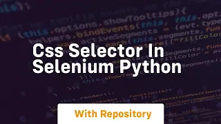 css selector in selenium python