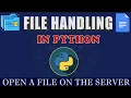 FILE HANDLING IN PYTHON LESSON 1 OPENING FILES FROM THE SERVER