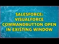 Salesforce Visualforce CommandButton Open in Existing Window 2 Solutions