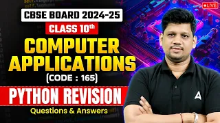 Computer Applications Class 10 Class 10 Python Revision Computer Application Python Revision