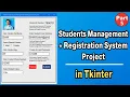 Python Tkinter Database Integration SQLite3 Student Registration Data Part 5