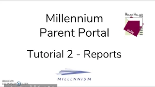 Millennium Parent Portal - Tutorial 2