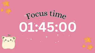 1 Hour 45 minute Timer 105 minutes countdown 1h 45min timer with Alarm at the End no music