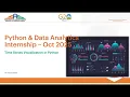Python Data Analytics Internship Session 28 Time Series Visualization in Python SASF