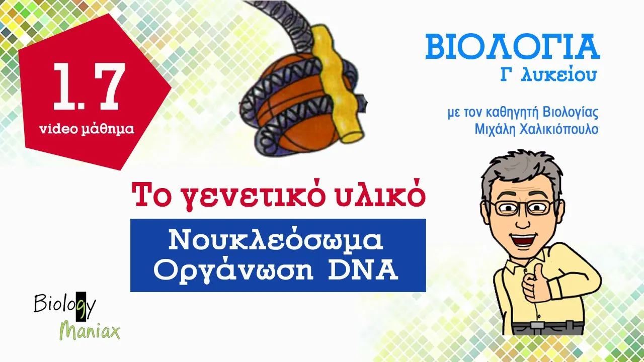 1.7. "Νουκλεόσωμα - Οργάνωση DNA σε επίπεδα " Bιολογία Γ λυκείου. Biology maniax.