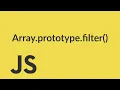 JavaScript Arrays Filter Method