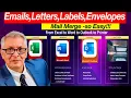 Effortless Mail Merge-Mass Emails Letters Labels Envelopes Tutorial to Boost Your Productivity