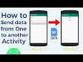 How to Pass data from One to another Activity Android studio tutorial