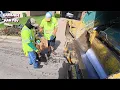 Garbage Truck Picking Up Big Furniture and Bulk Trash 4K U