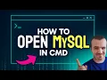 How to OPEN MySQL in CMD Step by Step