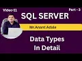 - 11 SQL Data Types in Detail SQL Server Tutorial for Beginners In Hindi