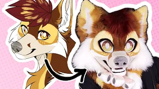 Ginger Ember the Fox - Fursuit Head Timelapse