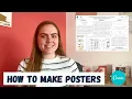 How to Make a Scientific Poster using Canva Presenting Research Papers at Online Conferences
