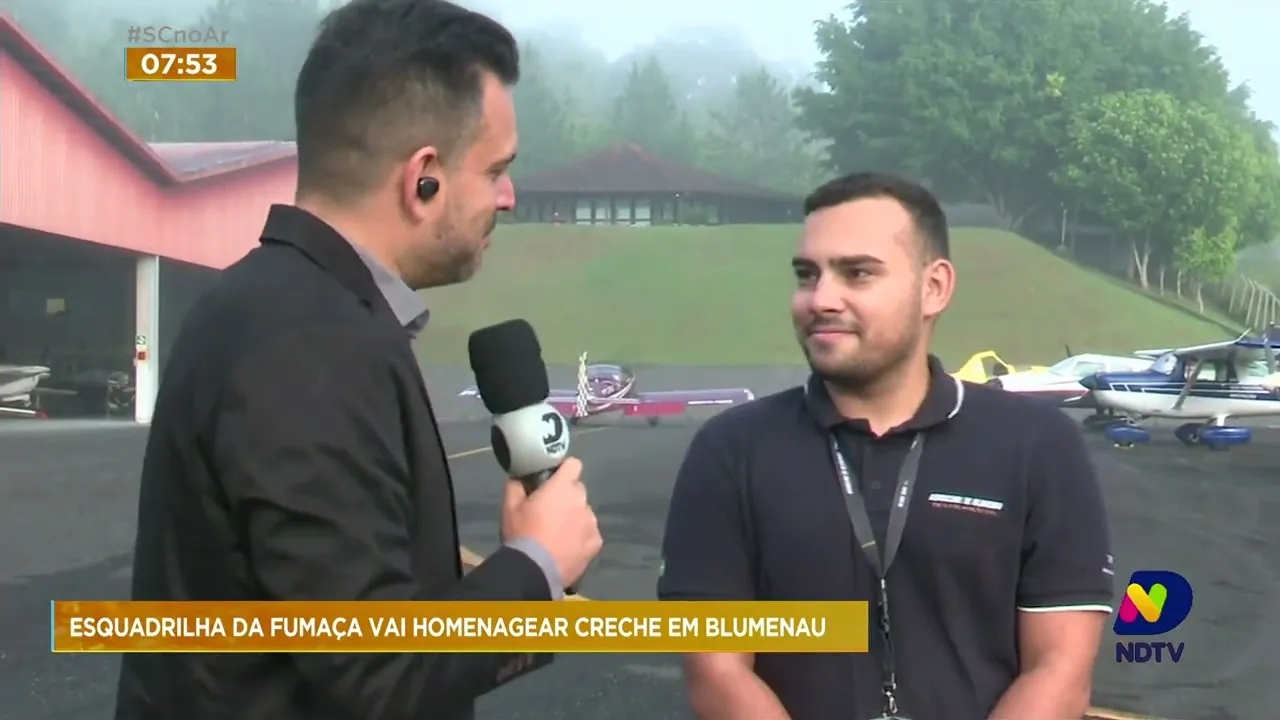 Neste sábado, Esquadrilha da Fumaça de Blumenau prestará homenagem às vítimas do atentado em creche
