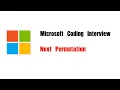 Microsoft Coding Interview Question Leetcode 31 Next Permutation
