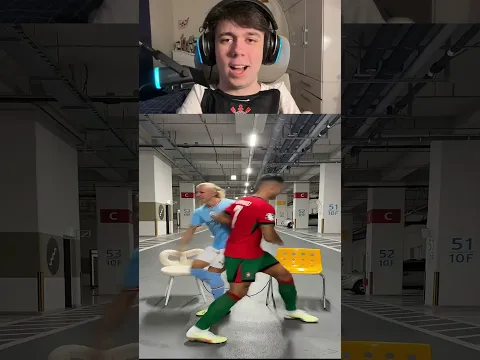 CRISTIANO E HALAAND JOGANDO O JOGO DA CADEIRA 😂🪑 #humor #engraçado #haaland #cr7