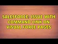 Salesforce Issue with command link on visual force pages