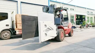 Carton clamp Application and installation for palletless handling Forklift Attachments
