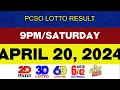 Lotto Results Today APRIL 20 2024 9PM PCSO 2D 3D 6D