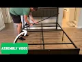 Assembly Furnulem Full Size Bed Frame with Charging Station